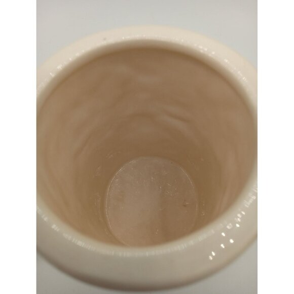 Canister Lid Ceramic Vintage Yellow Roses 5.25" Crazing Midcentury Floral Jar - Picture 7 of 16